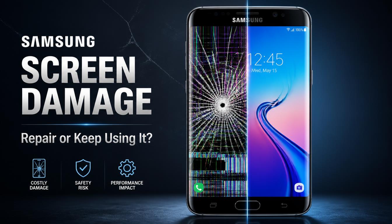 Samsung screen damage repair or keep using it guide