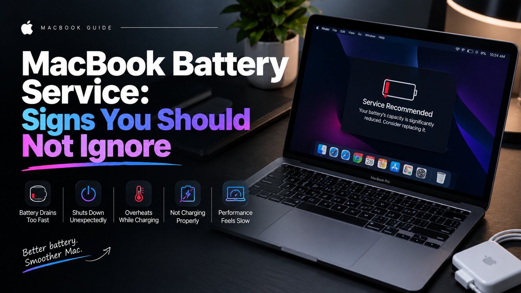 MacBook battery service warning signs guide