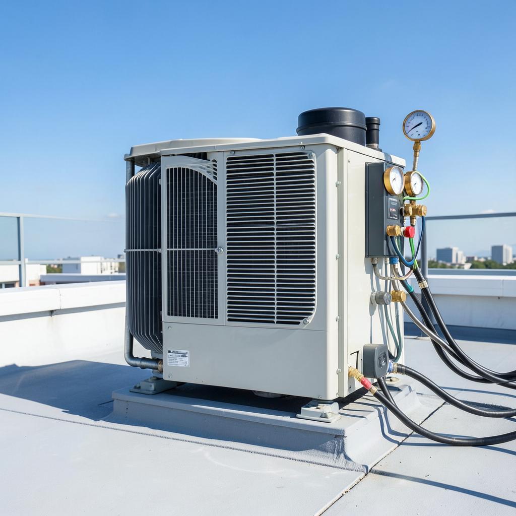 AC gas filling and leak testing